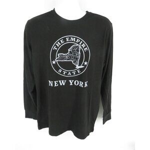 State Of Mine Men's Empire State New York Long Sleeve Tee Black Medium NWT